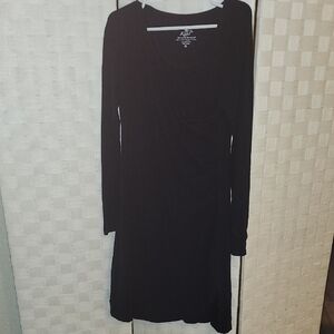 Kuhl Black Sheath Long Sleeve VNeck Dress XL